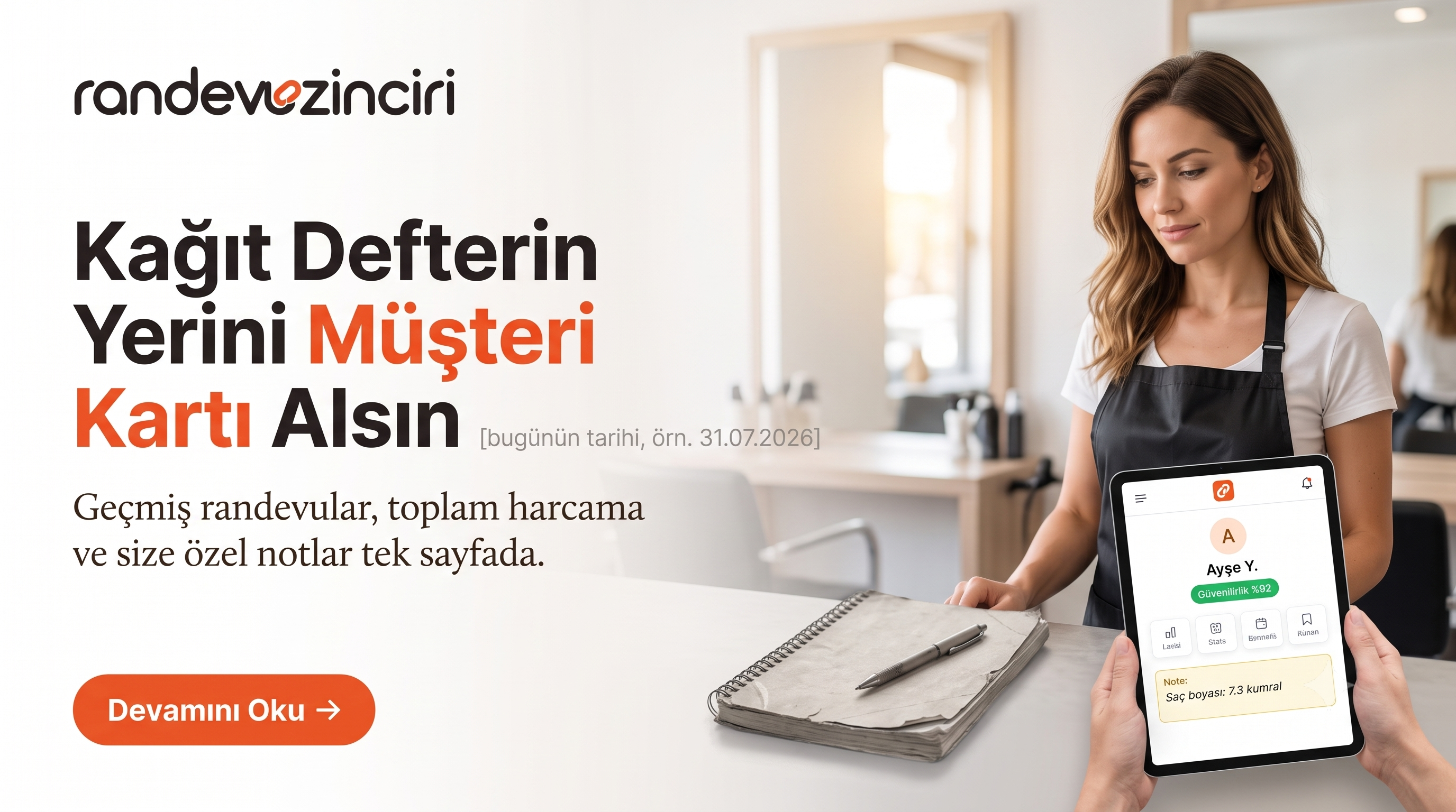 Kağıt Defterinizi Bırakın: Müşteri Kartı ile Her Şey Tek Sayfada